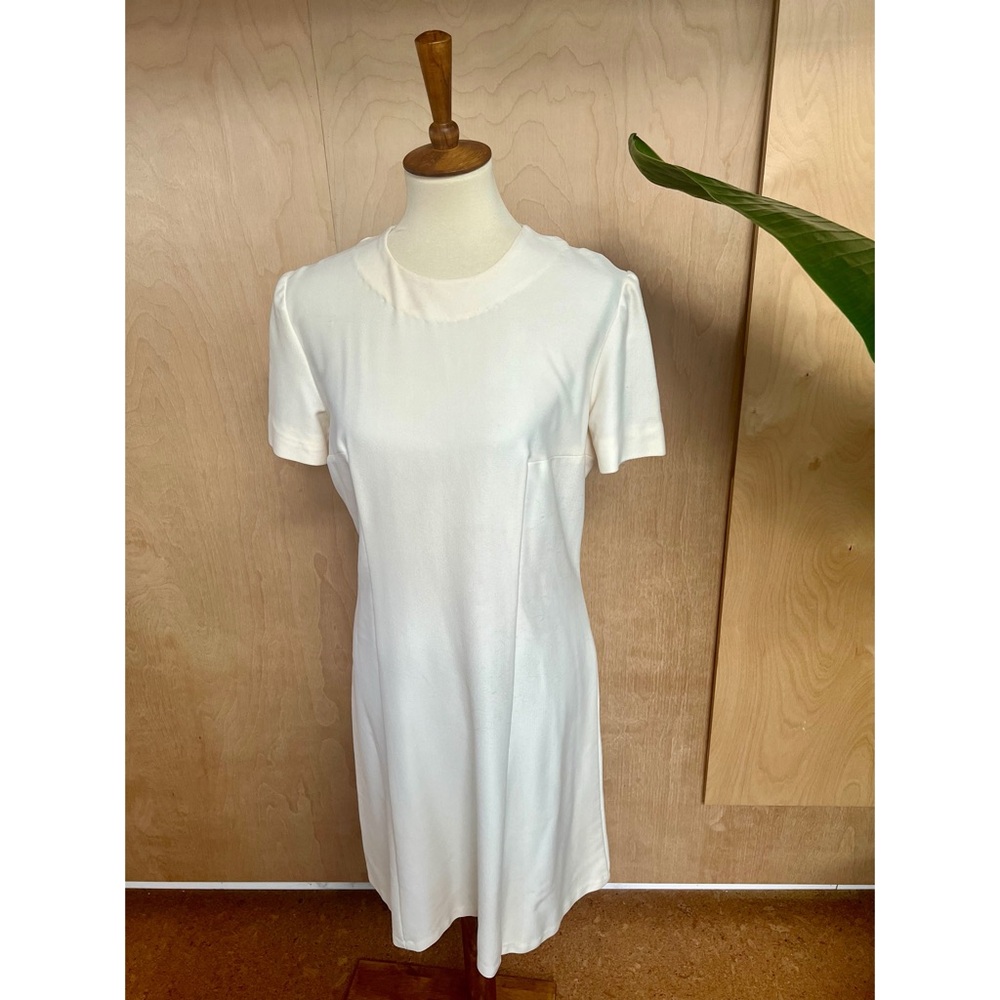 Vintage Off/Cream White Basic Layering Dress - image 2